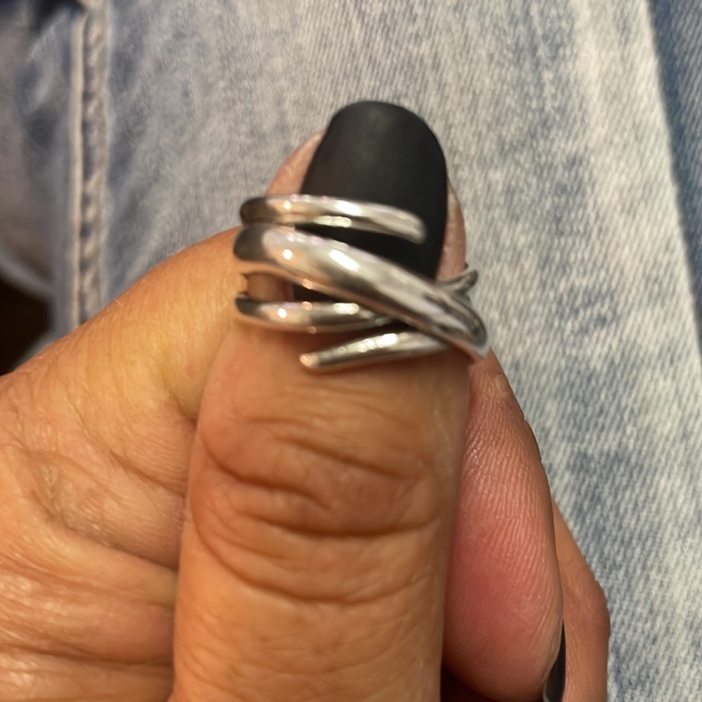 Sterling Silver Adjustable Ring - image 2